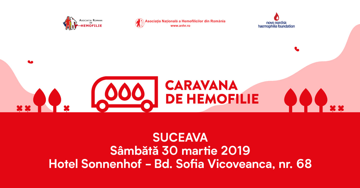 Caravana de Hemofilie ajunge la sfârșit de martie în Moldova, la Suceava și Iași
