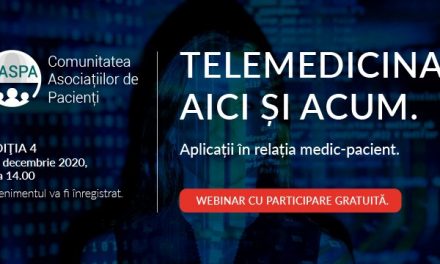 Totul despre ”Telemedicină: AICI și ACUM” la webinarul CASPA.RO din 18 decembrie 2020, ora 14.00