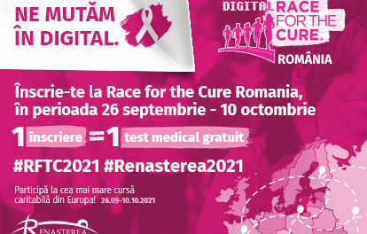 Fundatia Renasterea organizeaza Race for the Cure Romania 2021 in DIGITAL