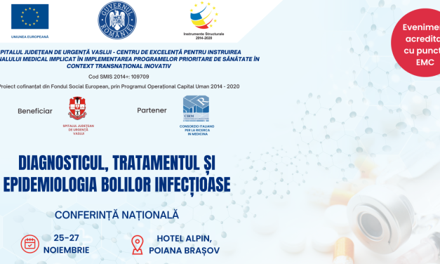 Spitalul Județean de Urgență Vaslui anunță desfășurarea Conferinței „Diagnosticul, tratamentul și epidemiologia bolilor infecțioase”