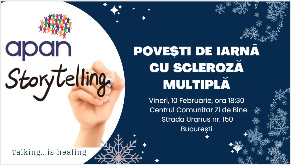 Poveşti de iarnă cu Scleroză Multiplă, eveniment APAN România, 10 februarie 2023