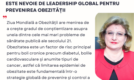 Conf. Dr. Diana Păun, consilier prezidențial: Este nevoie de leadership global și de colaborare multisectorială pentru prevenirea obezității