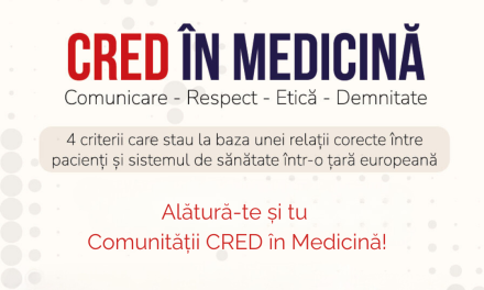 Devino parte din Comunitatea CRED: susține Comunicarea, Respectul, Etica și Demnitatea în Medicină