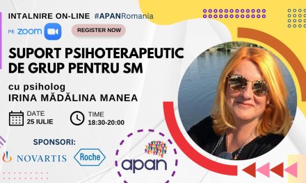 APAN organizează Psihoterapie de grup pentru pacienții cu scleroză multiplă și aparținători
